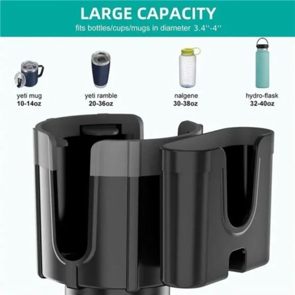 2-in-1-Car-Cup-Holder-Expander-Adapter with Phone Holder - Picture 6 of 7